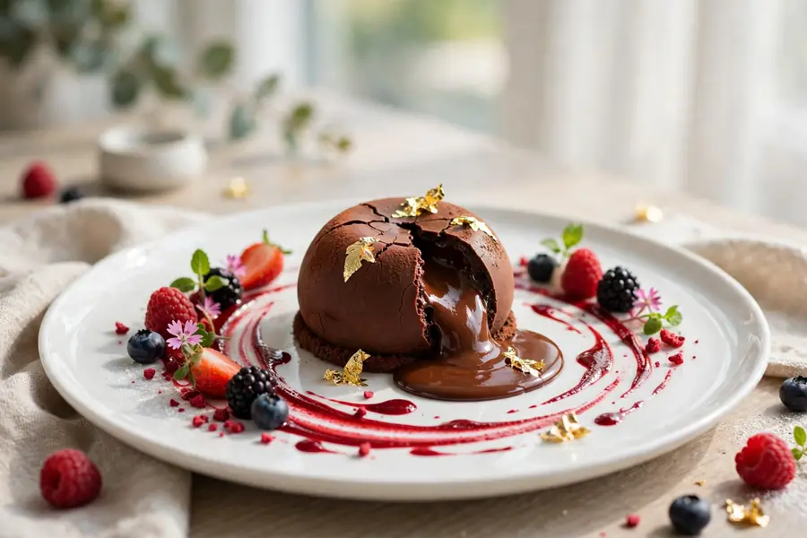 Chocolate fondant dessert