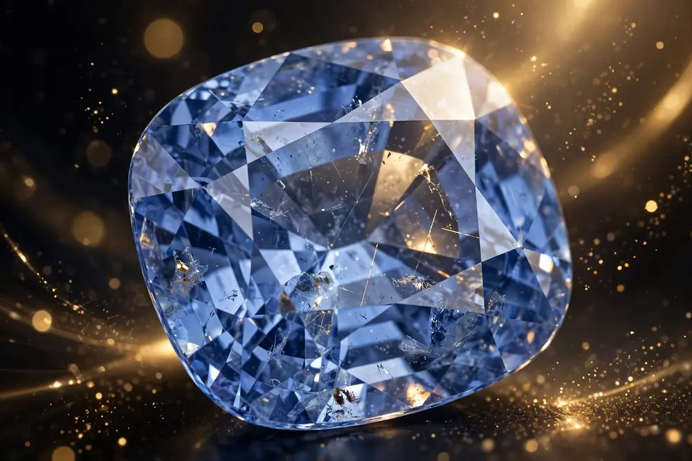 Ceylon blue sapphire gemstone